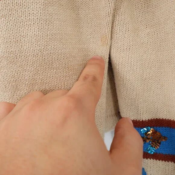 Vintage Storybook Knits Cardigan Sweater womens small Indian children 2 piece - Picture 3 of 11